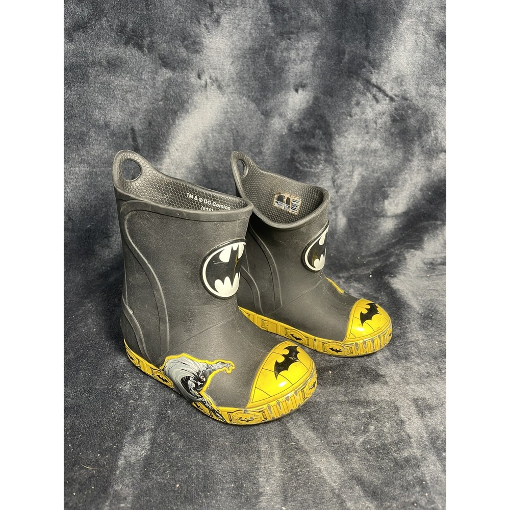 Crocs Bump It Up Batman Rain Boots Kids‎ Size C7 Pullon High Top